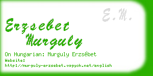 erzsebet murguly business card